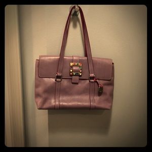 Dooney and Burke flap tote in lavender